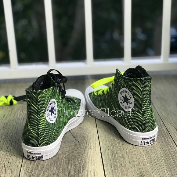 NWT Converse Chuck II Black Volt green yellow WMNS - Picture 3 of 7